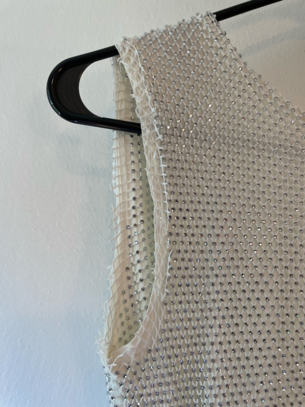 12th Tribe Anna White Rhinestone Mesh Sleeveless Backless Mini Dress size XS - Picture 12 of 16